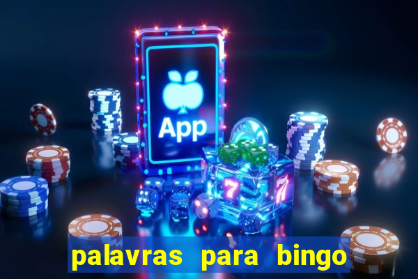 palavras para bingo cha de bebe